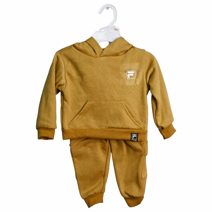 Wholesale Lot Of 1,418 Fila 2pc Toddler Boys Tan Logo Hoodie & Jogger Sets – UPC 888393482500 – Suggested MSRP $14.99 – Price $4.00 Each