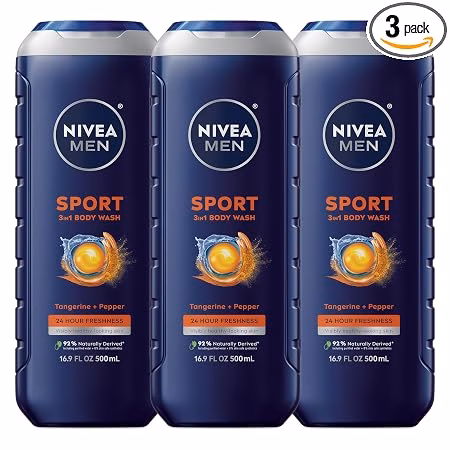 Wholesale Lot Of 1,476 NIVEA MEN Sport 3-In-1 Body Wash 16.9 Fl Oz (Pack Of 3) – Amazon ASIN B092RHNNZS – Only $5.40 Each
