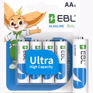 Wholesale Lot Of 20,000 EBL AA 1.5V LR6 Alkaline Battery Packs - 2400mAh - 4-Piece Blister Battery Pack - UPC 810161760961 - Original Retail Price $4.79 Per Pack - Your Price Is Only $0.71 Per Pack