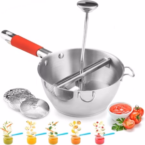 Wholesale Lot Of 1,000 Bezrat Stainless Steel Food Mills – Red – 3 Grinding Discs – Retail Price $25.64 Each – Your Price Is Only $3.50 Each