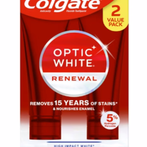 Wholesale Lot Of 18,036 Colgate Optic White Renewal Toothpaste 2-Packs - High Impact White - 3 Oz Tubes - Only $3.49 Per 2-Pack!