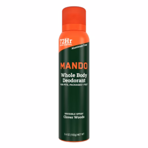 Wholesale Lot Of 4,880 Mando Whole Body Deodorant Spray For Men - Clover Woods 3.6 Oz - Retail $16.49 Each - Your Price $2.55 Each